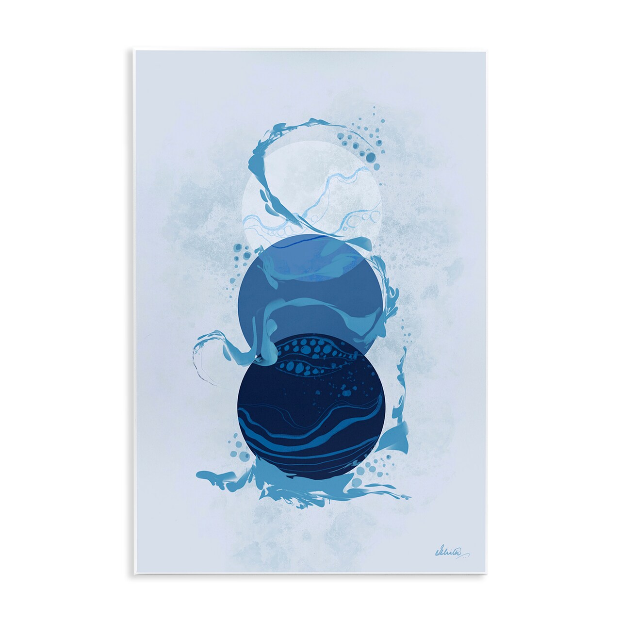 Stupell Industries Circles with Swirling Water Wall Plaque Art Design by Ishita Banerjee